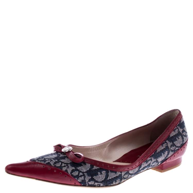 burgundy pointed flats