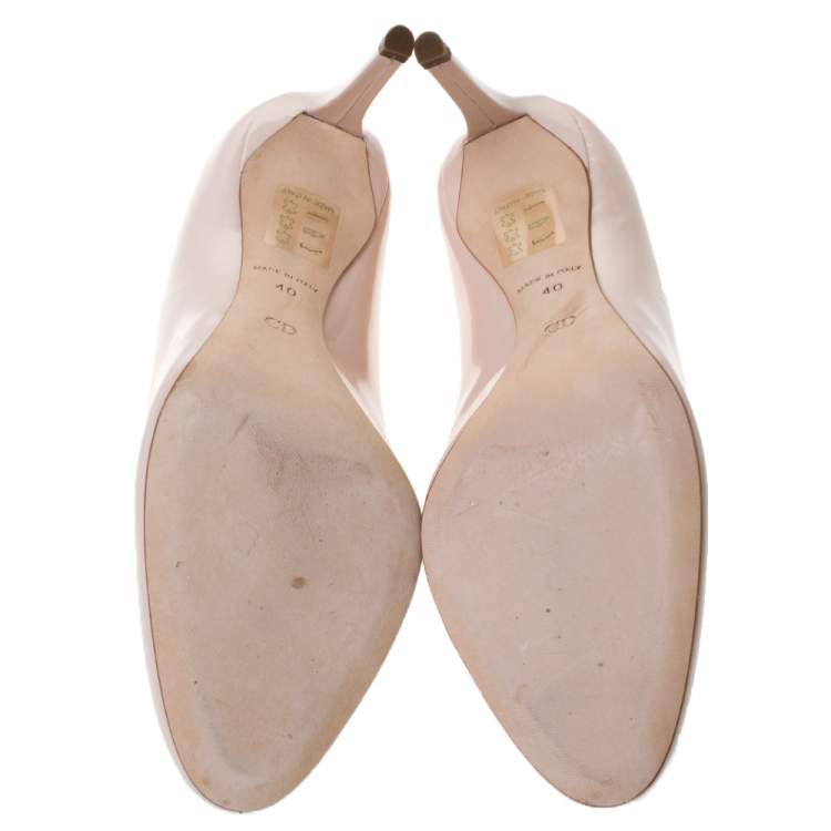 Pre Owned Dior Blush Pink Patent Leather Sublime Pumps Size 40