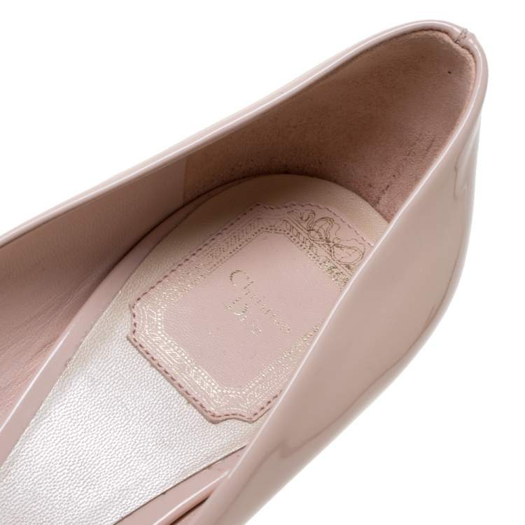 Pre Owned Dior Blush Pink Patent Leather Sublime Pumps Size 40