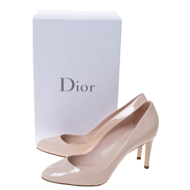 Pre Owned Dior Blush Pink Patent Leather Sublime Pumps Size 40