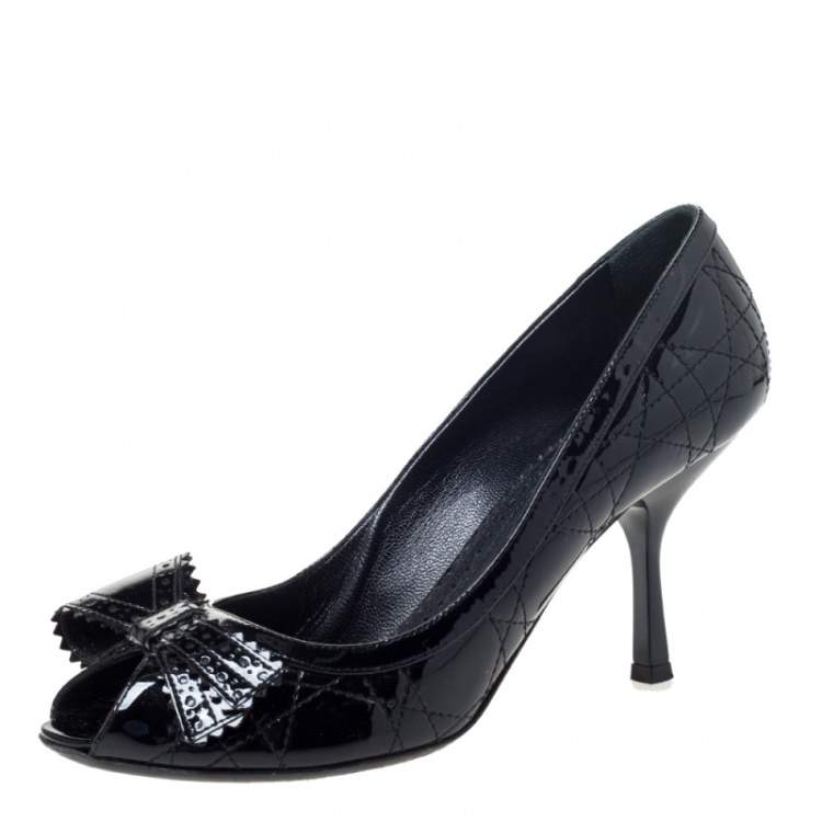 NEW CHRISTIAN DIOR SHOES PATENT LEATHER PUMPS 39 BLACK PUMPS SHOES  ref.797198 - Joli Closet