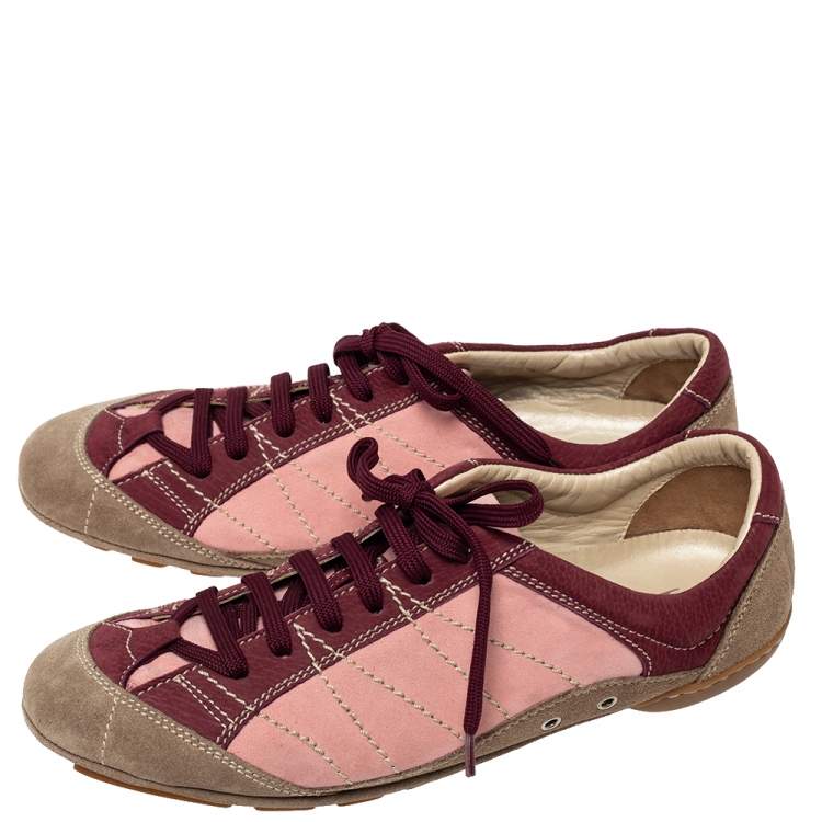Pre Owned Dior Multicolor Suede And Nubuck Low Top Sneakers Size 39