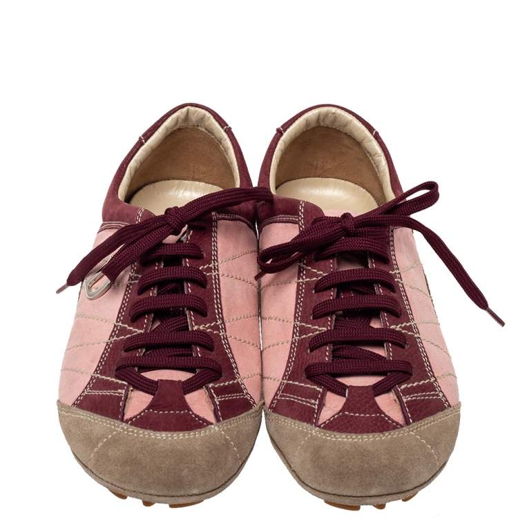 Pre Owned Dior Multicolor Suede And Nubuck Low Top Sneakers Size 39