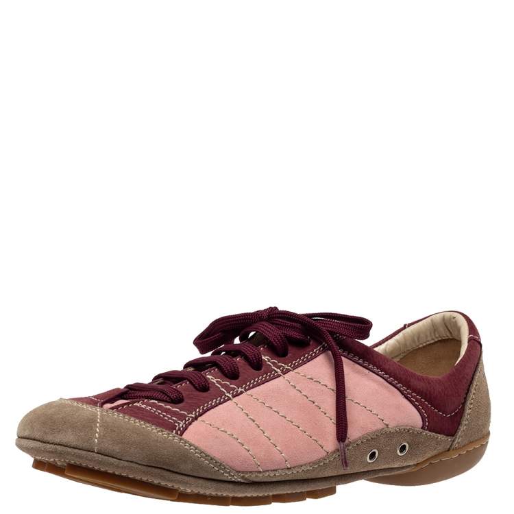 Pre Owned Dior Multicolor Suede And Nubuck Low Top Sneakers Size 39