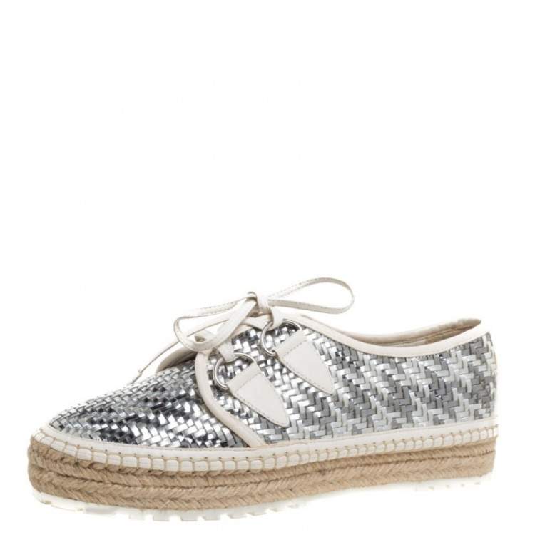 espadrille lace up sneakers