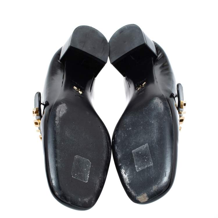 Pre Owned Dior Black Patent Leather Baby-D Mary Jane Pumps Size 40.5