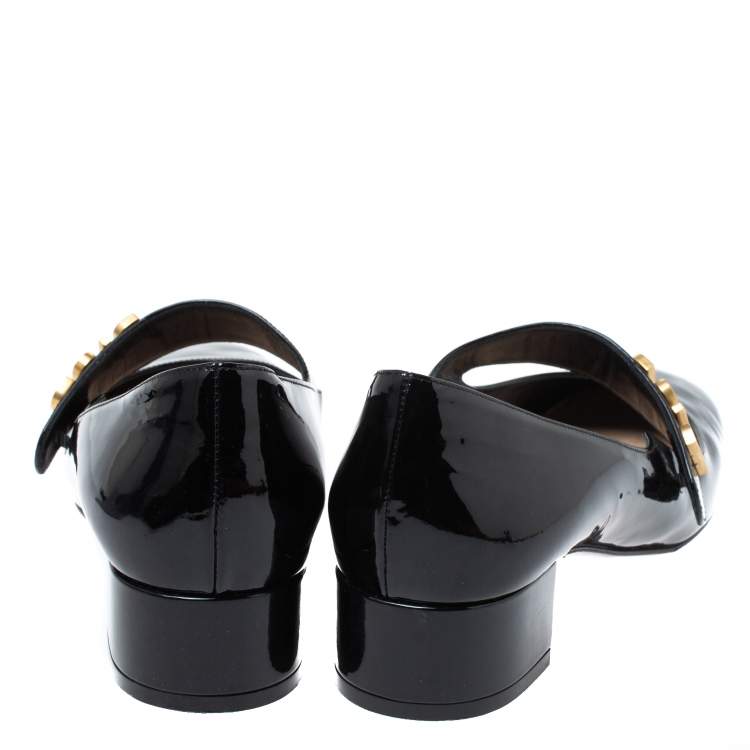 Pre Owned Dior Black Patent Leather Baby-D Mary Jane Pumps Size 40.5