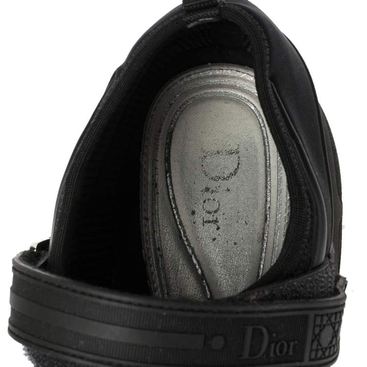مملوكة مسبقًا Dior Black Mesh Fusion Crystal Embellished Slip On Sneakers Size 41