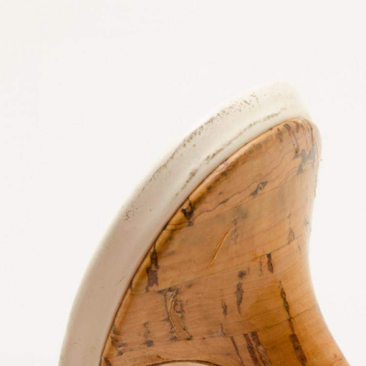 Pre Owned Dior White Ribbon Detail Slides Size 37