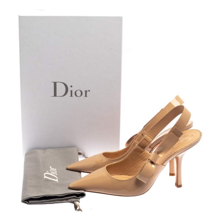 Pre Owned Dior Nude Patent Leather Sweet D J'adior Pumps Size 40