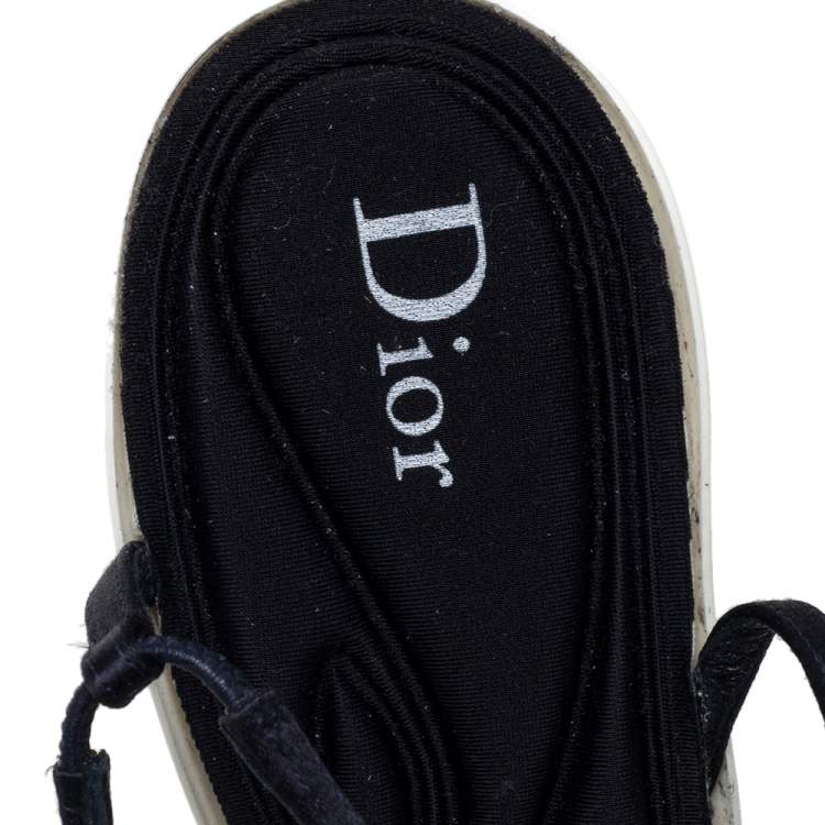 Pre Owned Dior Grey//Black Leather And Fabric Def Cruise Pointed Toe Pumps Size 39
