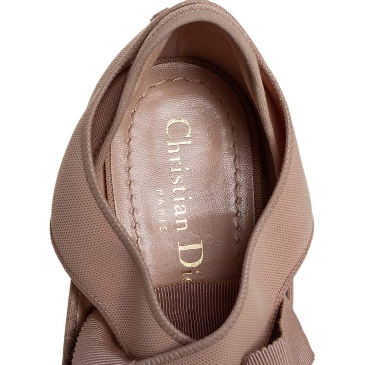 Pre Owned Dior Beige Neoprene Etoile Sandals Size 38