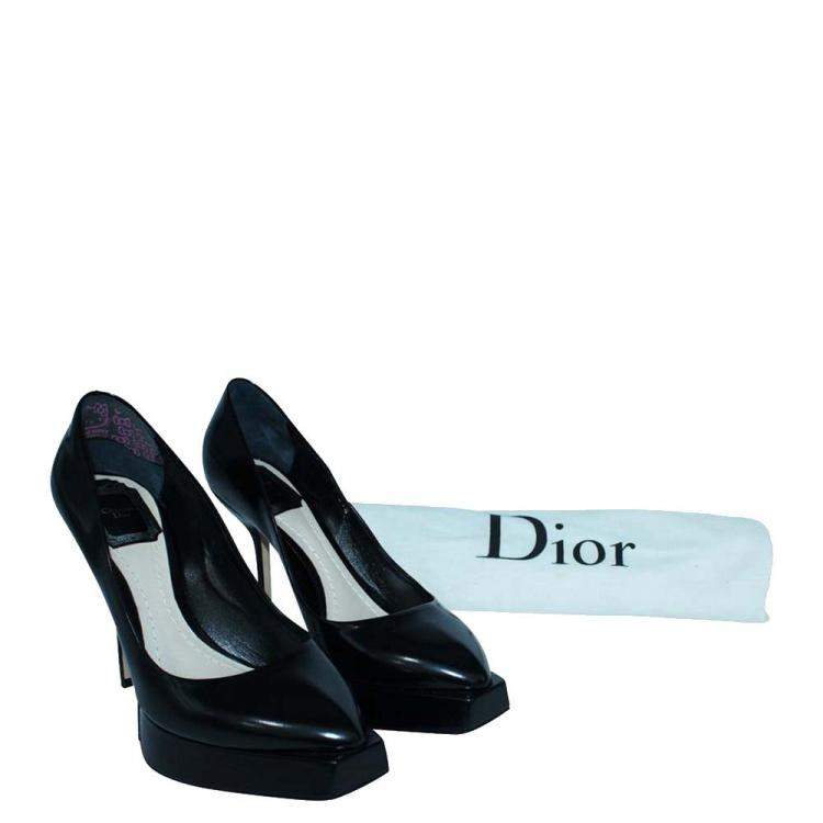 Pre Owned Dior Black Patent Leather   Pumps Size 37.5