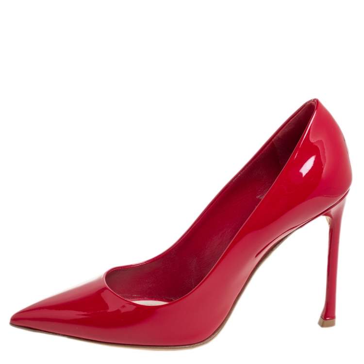 Pre Owned Dior Red Patent Leather Pumps Size 35.5