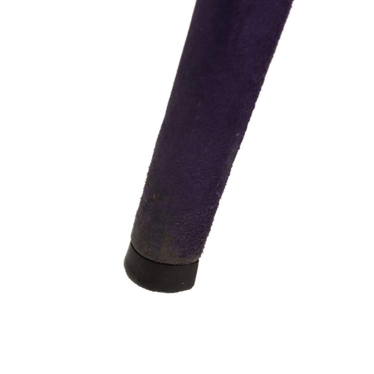 Pre Owned Dior Purple Suede Round Toe Pumps Size 39.5