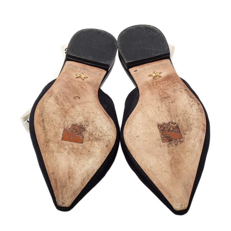 Pre Owned Dior Black Canvas J'adior Slingback Sandals Size 39