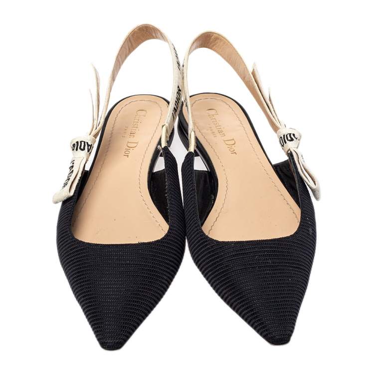 Pre Owned Dior Black Canvas J'adior Slingback Sandals Size 39
