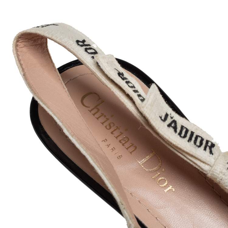 Pre Owned Dior Black Patent Leather J'Adior Slingback Sandals Size 40