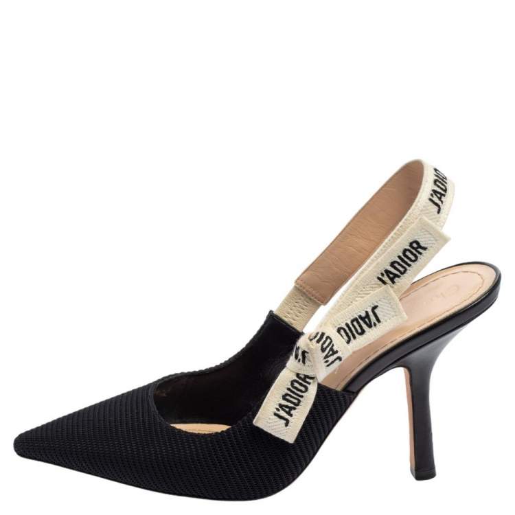 Dior Black Canvas J'adior Slingback Pumps Size 37.5 Dior | TLC