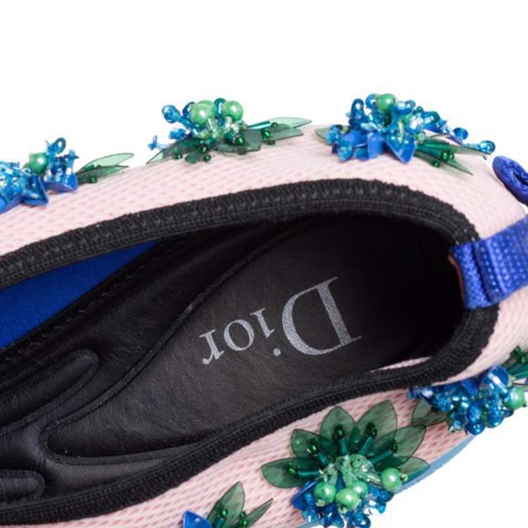 Pre Owned Dior Pink Mesh Fusion Sneakers Size 38