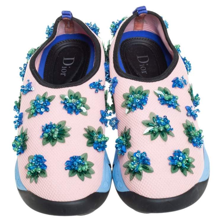 Pre Owned Dior Pink Mesh Fusion Sneakers Size 38