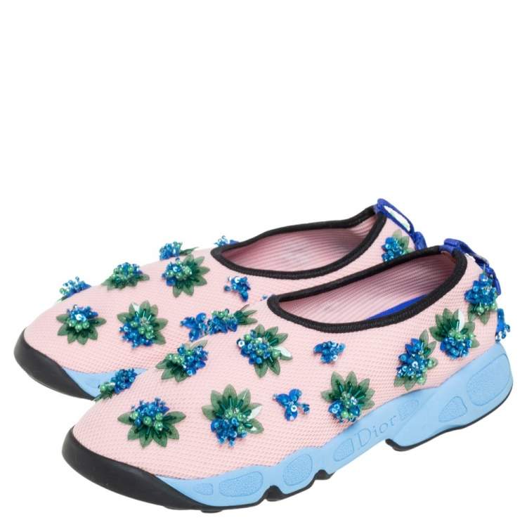 Pre Owned Dior Pink Mesh Fusion Sneakers Size 38