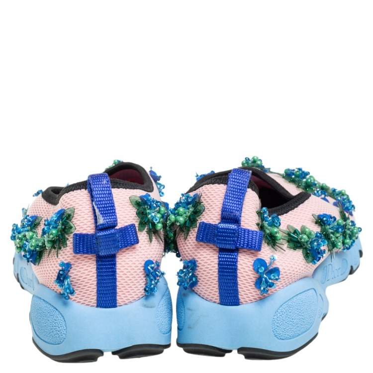 Pre Owned Dior Pink Mesh Fusion Sneakers Size 38