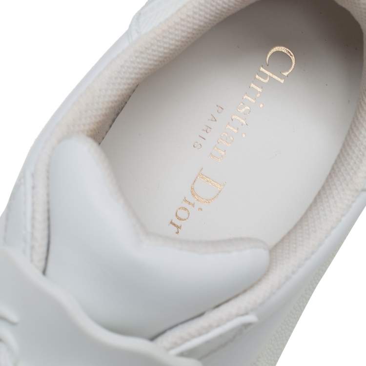 Pre Owned Dior White Leather And Rubber Dior-ID Sneakers Size 39.5