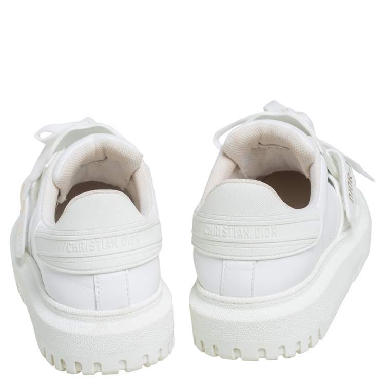 Pre Owned Dior White Leather And Rubber Dior-ID Sneakers Size 39.5