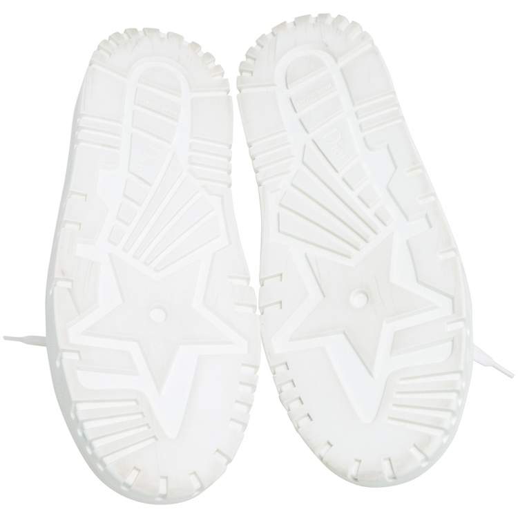 Pre Owned Dior White Leather And Rubber Dior-ID Sneakers Size 39.5