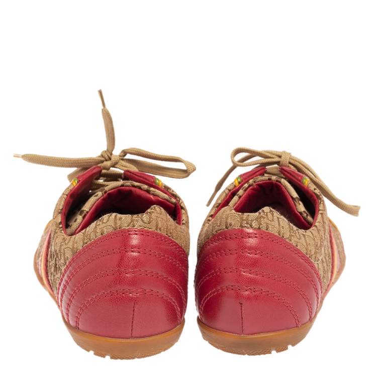 مملوكة مسبقًا Dior Multicolor Diorissimo Canvas and Leather Rasta Sneakers Size 39
