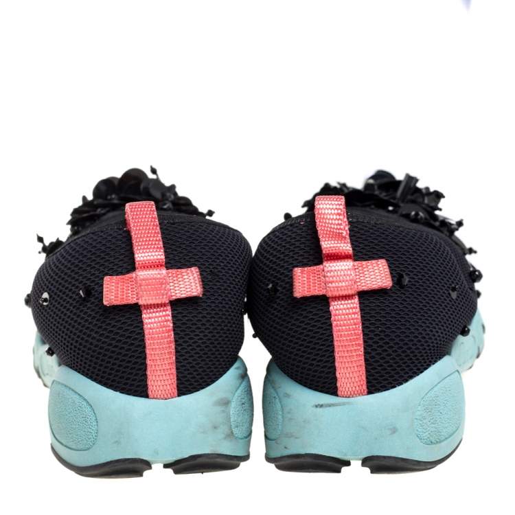 Pre Owned Dior Black Mesh Fusion Sneakers Size 39