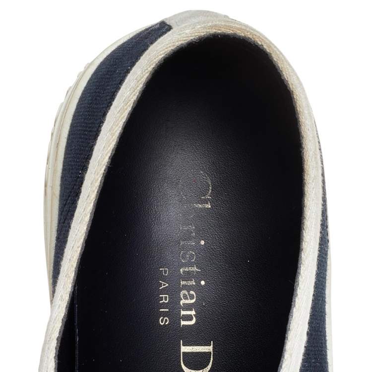 Pre Owned Dior Blue/White Walk'n'Dior Low Top Sneakers Size 36.5