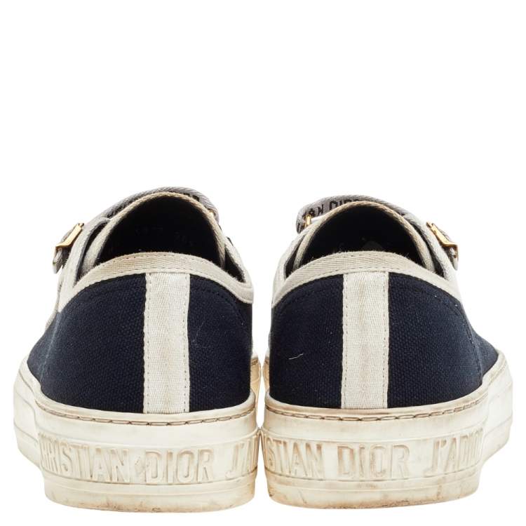 Pre Owned Dior Blue/White Walk'n'Dior Low Top Sneakers Size 36.5