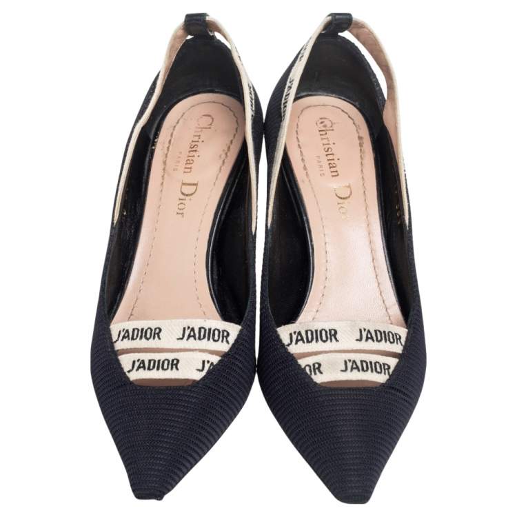 Pre Owned Dior  Black Canvas J'adior Pumps Size 35.5
