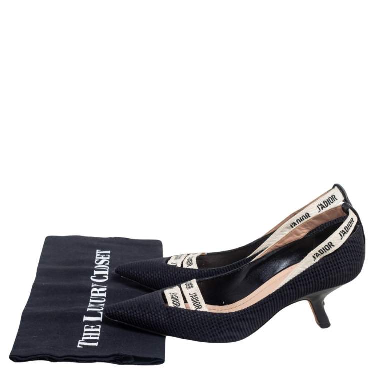 Pre Owned Dior  Black Canvas J'adior Pumps Size 35.5