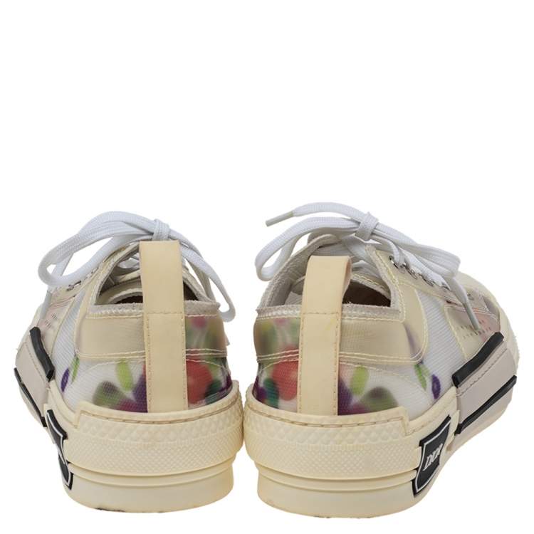 Pre Owned Dior Multicolor Printed Mesh B23 Low Top Sneakers Size 39