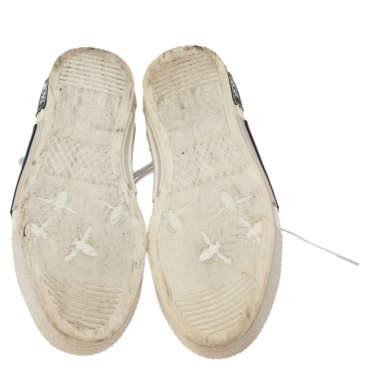 Pre Owned Dior Green/White Oblique Mesh B23 Low Top Sneakers Size 36