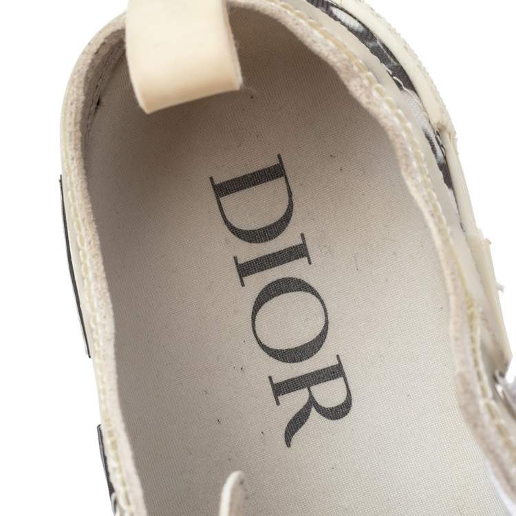 Pre Owned Dior Green/White Oblique Mesh B23 Low Top Sneakers Size 36