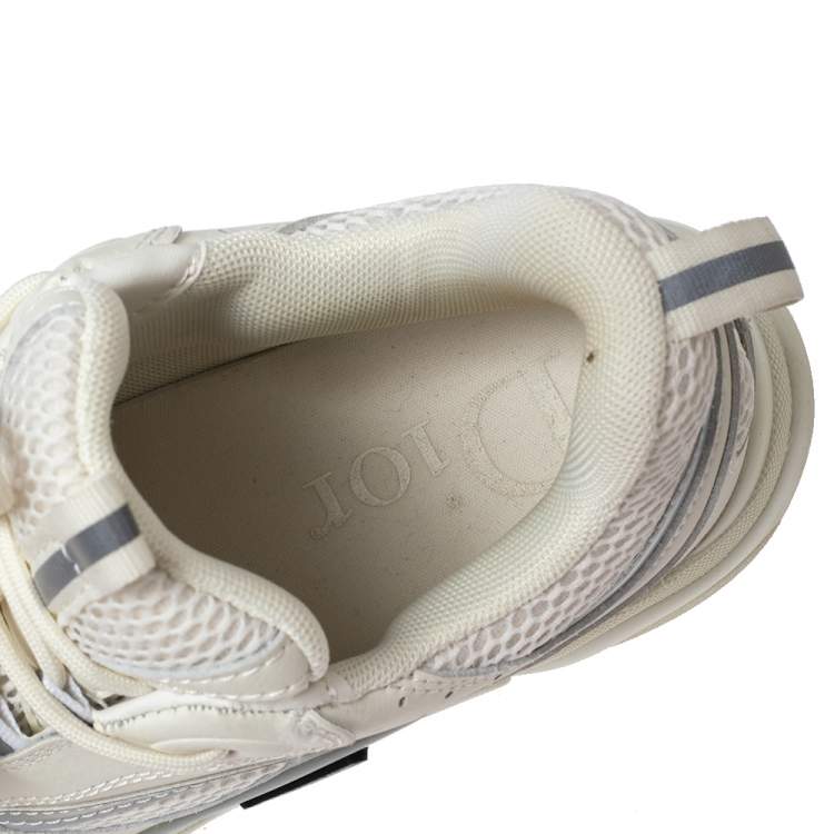 Pre Owned Dior Homme White Mesh And Leather B22 Low Top Sneakers Size 39