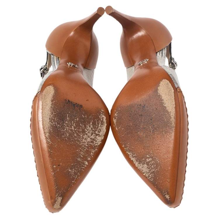 Pre Owned Dior Tricolor Lizard Embossed Leather Cut Out Pointed Toe Pumps Size 38.5