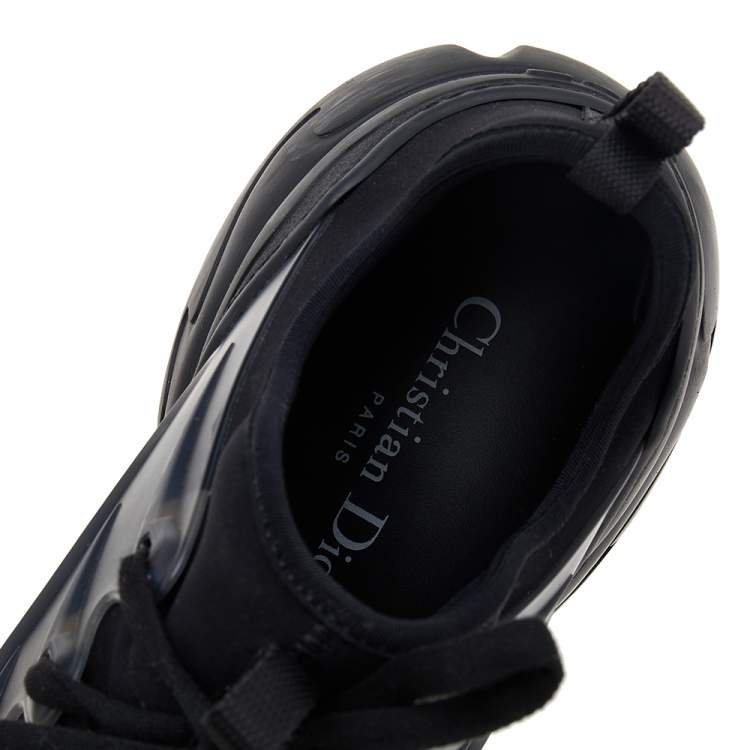 Pre Owned Dior Black Leather And Neoprene D-Connect Low Top Sneakers Size 41
