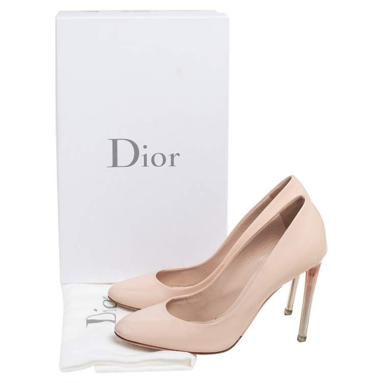 Pre Owned Dior Beige Patent Leather Pumps Size 37