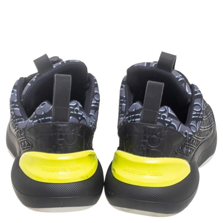 Pre Owned Dior Blue/Black Fabric And Rubber Sneakers Size 38