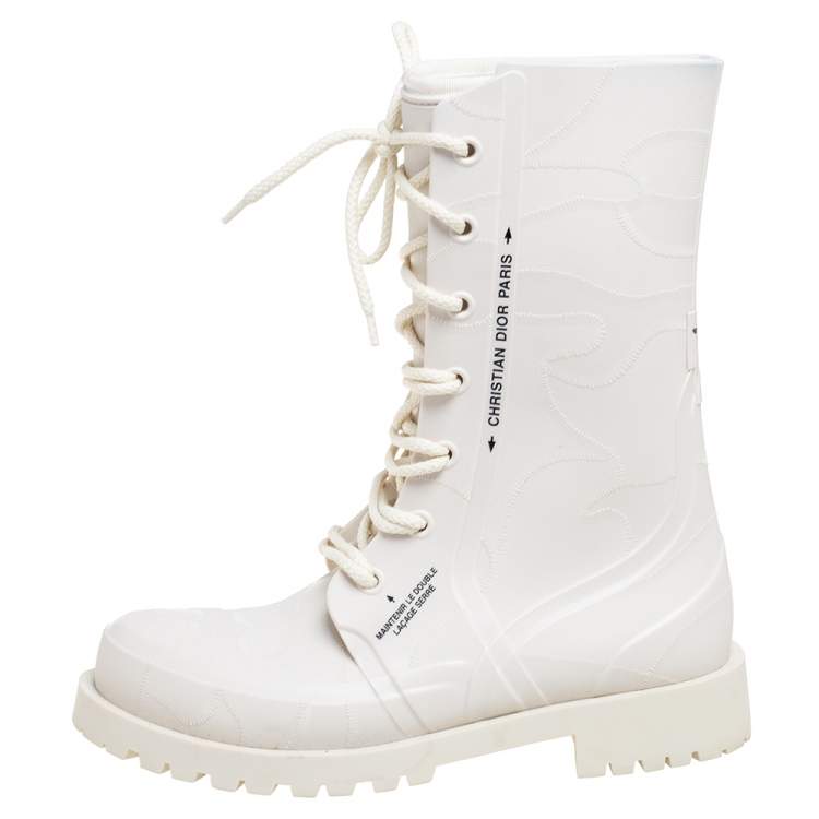 dior cream boots