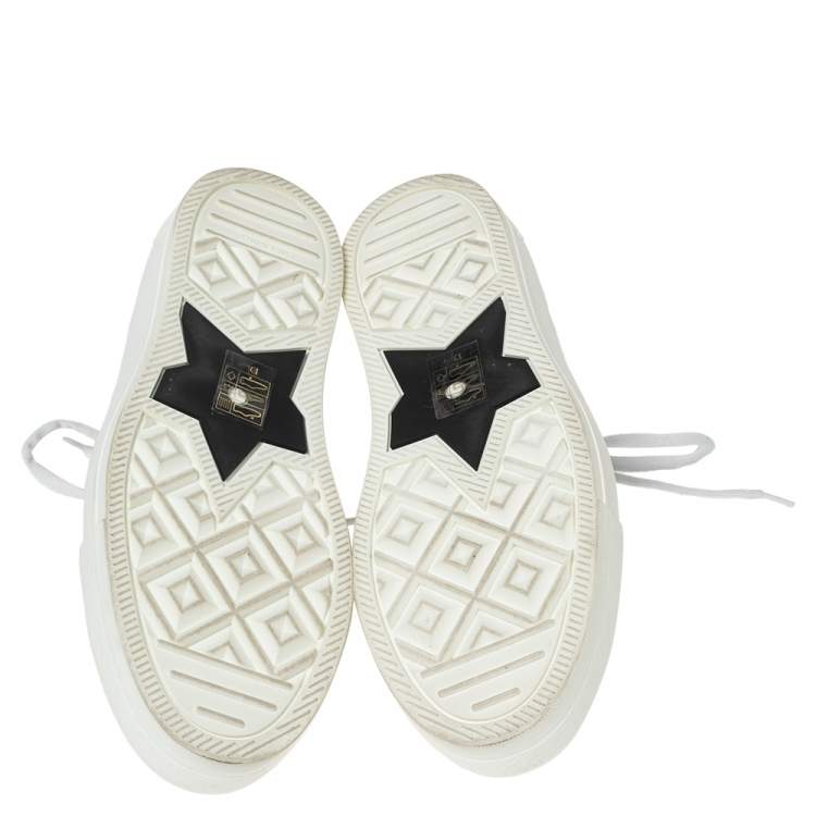 Pre Owned Dior Grey Canvas Walk'n'Dior Low-Top Sneakers Size 38