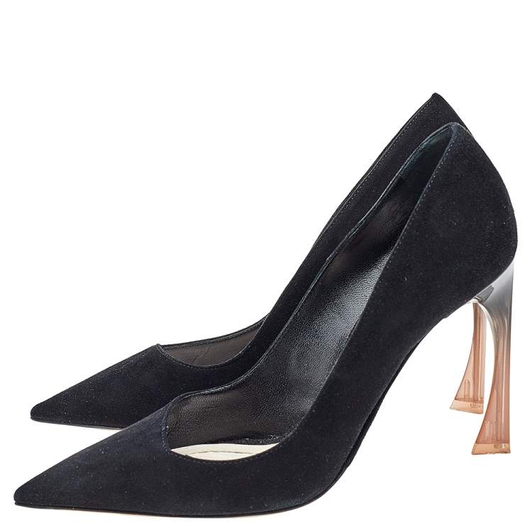 Pre Owned Dior Black Suede Songe Pointed Toe Pumps Size 36.5