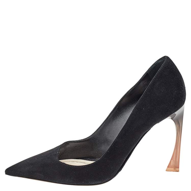 Pre Owned Dior Black Suede Songe Pointed Toe Pumps Size 36.5