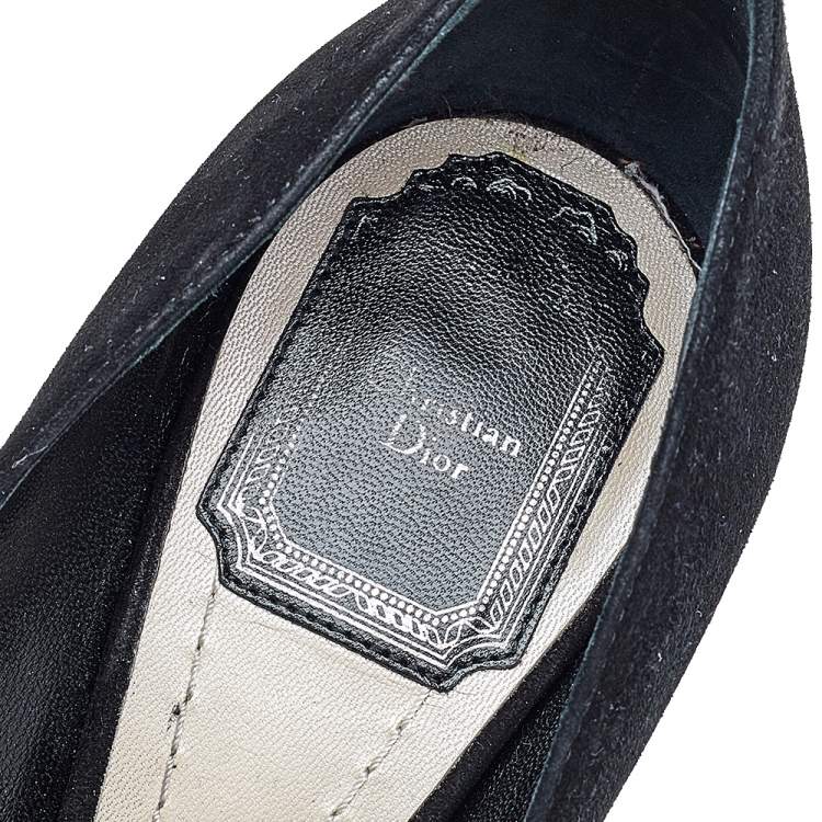 Pre Owned Dior Black Suede Songe Pointed Toe Pumps Size 36.5