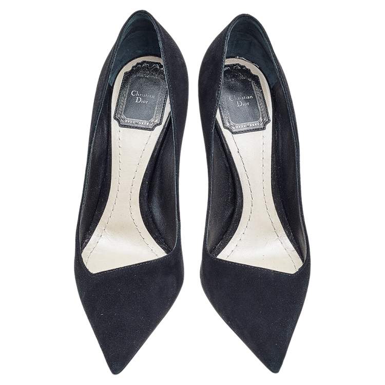 Pre Owned Dior Black Suede Songe Pointed Toe Pumps Size 36.5